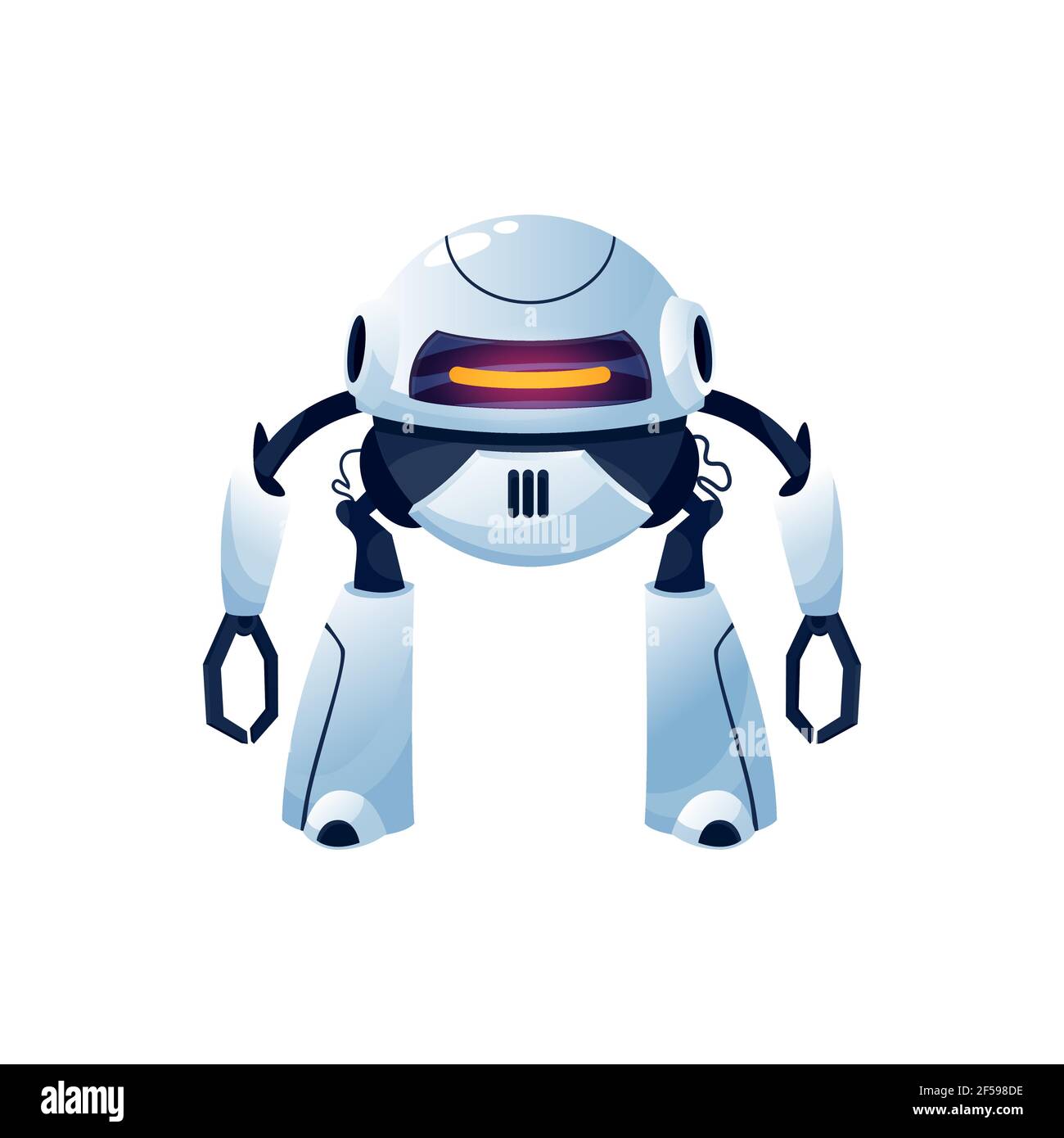 Cartoon Roboter Vektor Cyborg Charakter, ai Objekt Stock Vektor