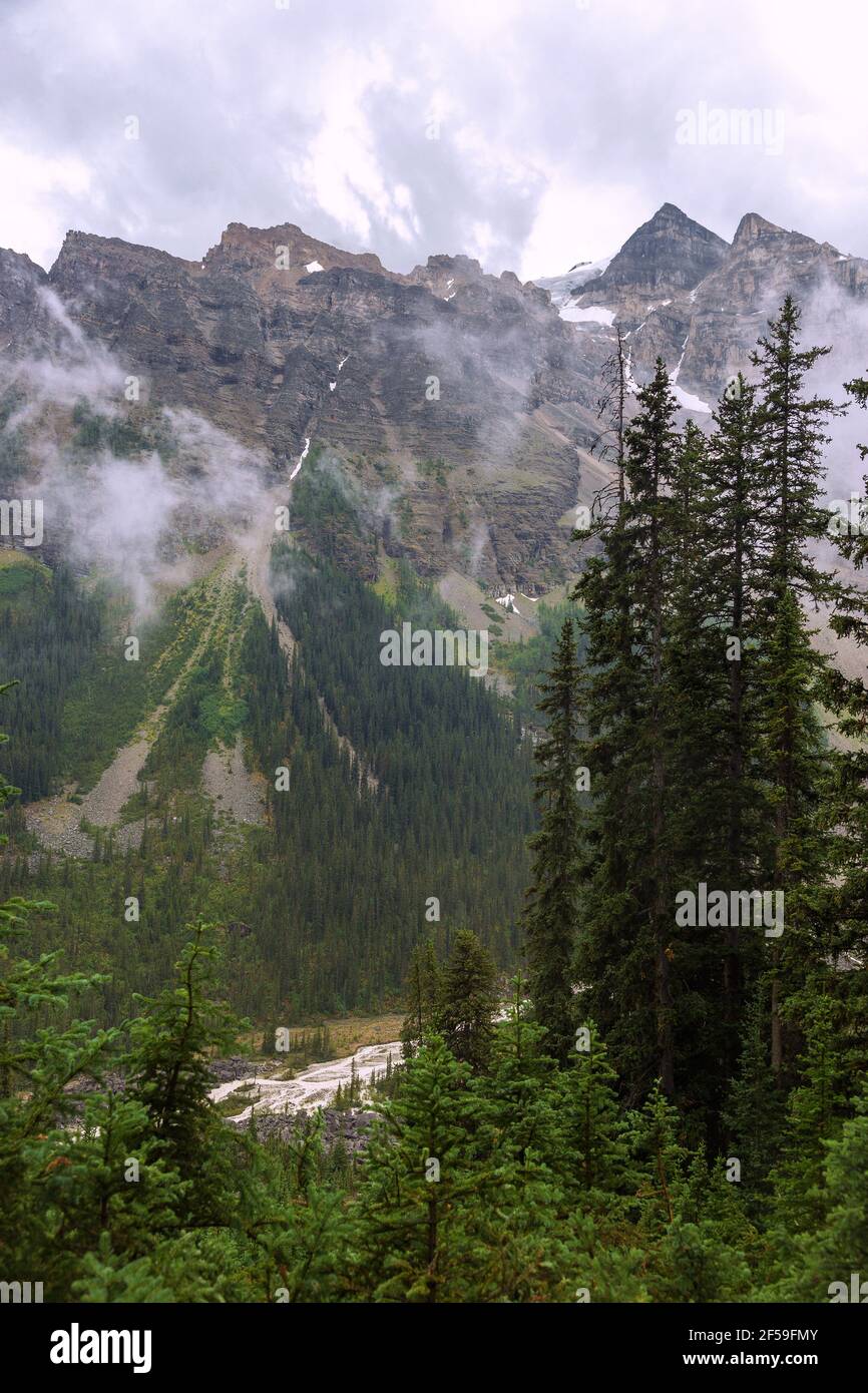 Geographie / Reisen, Kanada, Banff National Park, Lake Louise, Plain of Six Glacier Trail, Additional-Rights-Clearance-Info-not-available Stockfoto