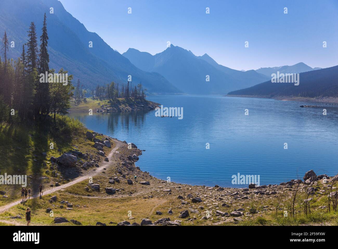 Geographie / Reisen, Kanada, Jasper Badun Nationalpark, Medicine Lake, Additional-Rights-Clearance-Info-not-available Stockfoto