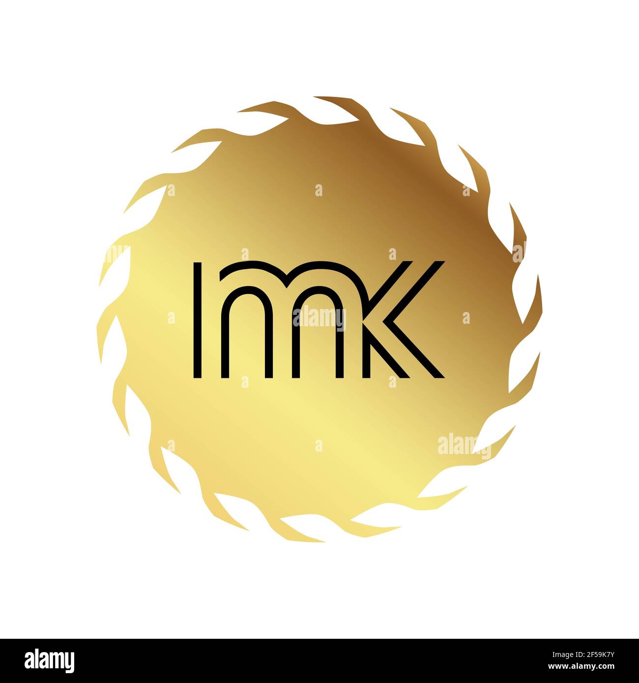 MK KM abstrakte Vektor-Logo Monogramm Vorlage Stockfoto