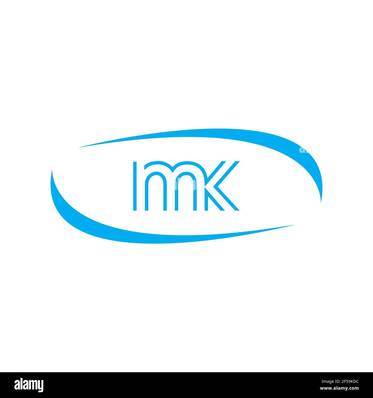 MK KM abstrakte Vektor-Logo Monogramm Vorlage Stockfoto