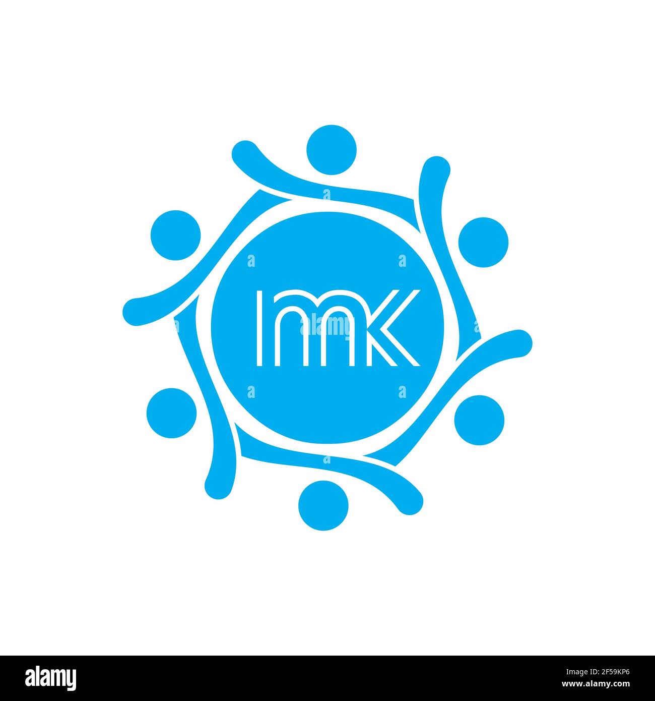 MK KM abstrakte Vektor-Logo Monogramm Vorlage Stockfoto