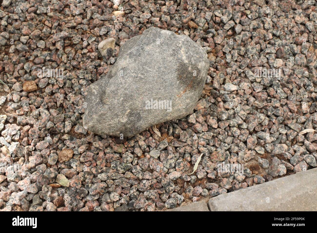 Großer Granit Stein, natürlich in der Natur Stockfoto