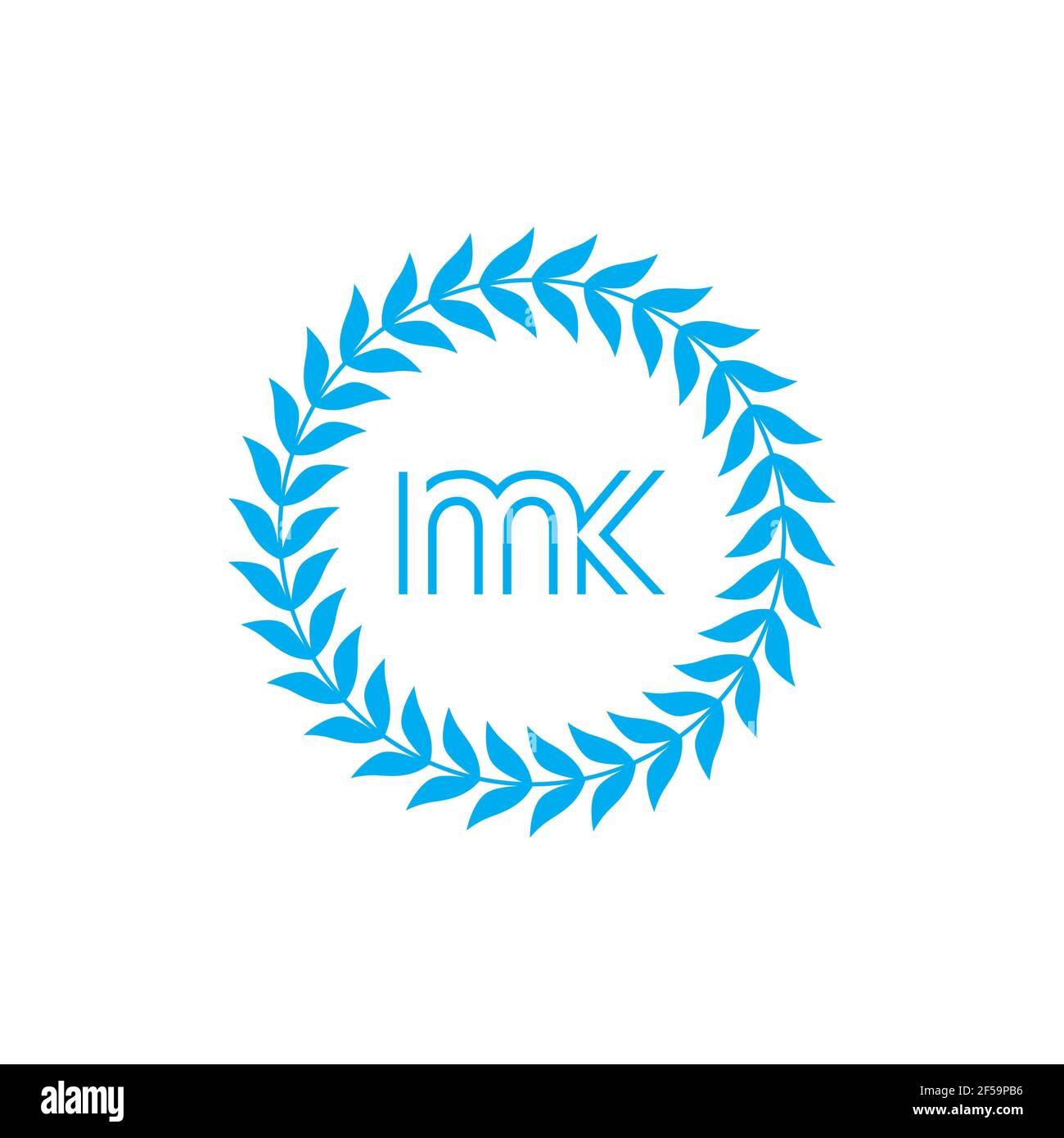 MK KM abstrakte Vektor-Logo Monogramm Vorlage Stockfoto