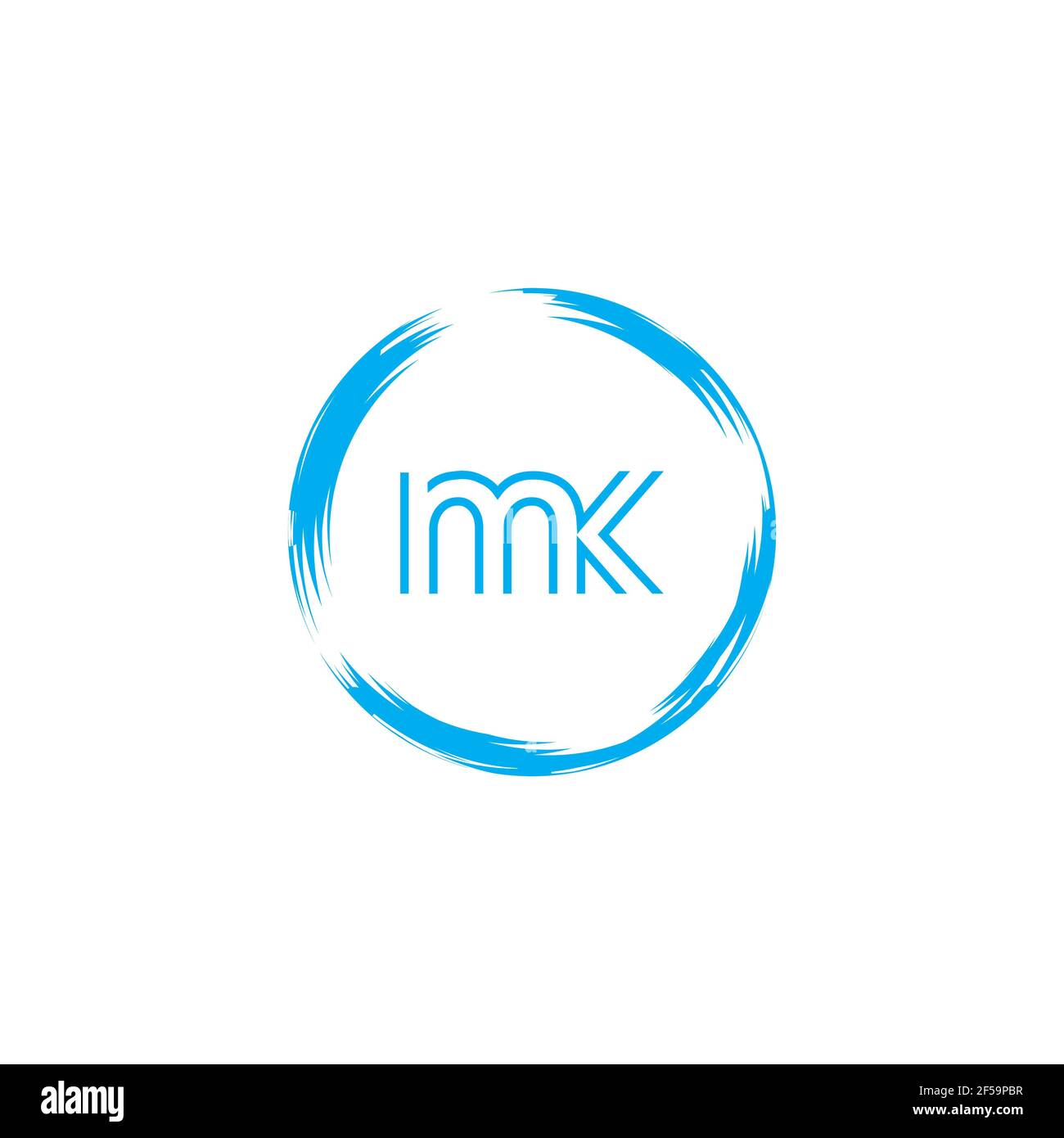 MK KM abstrakte Vektor-Logo Monogramm Vorlage Stockfoto