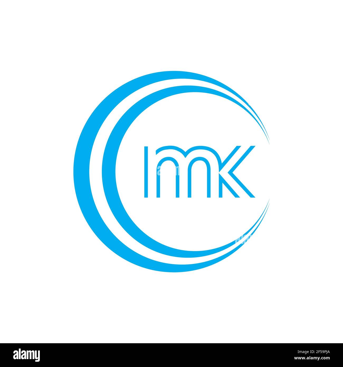 MK KM abstrakte Vektor-Logo Monogramm Vorlage Stockfoto