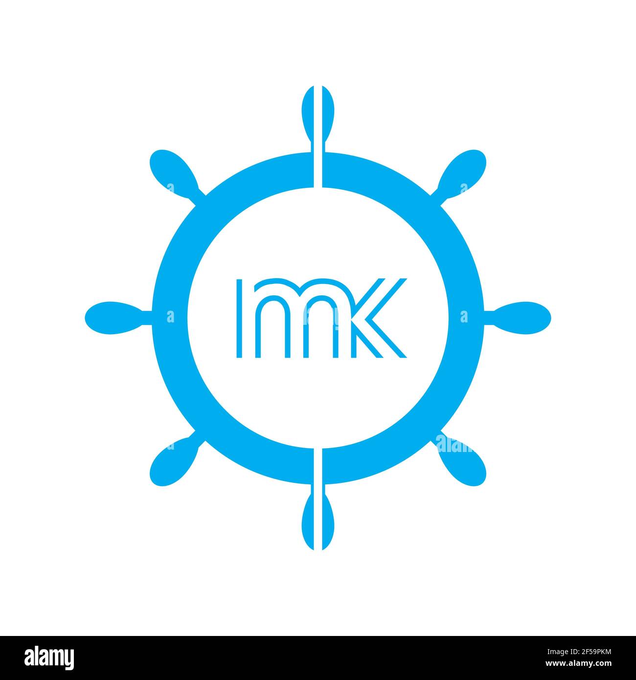 MK KM abstrakte Vektor-Logo Monogramm Vorlage Stockfoto