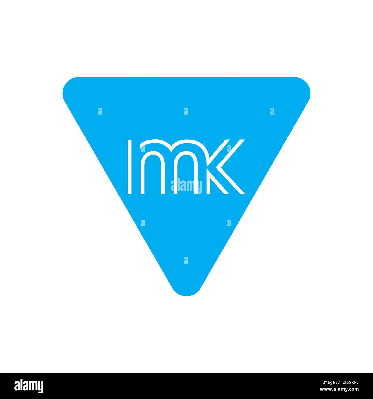 MK KM abstrakte Vektor-Logo Monogramm Vorlage Stockfoto