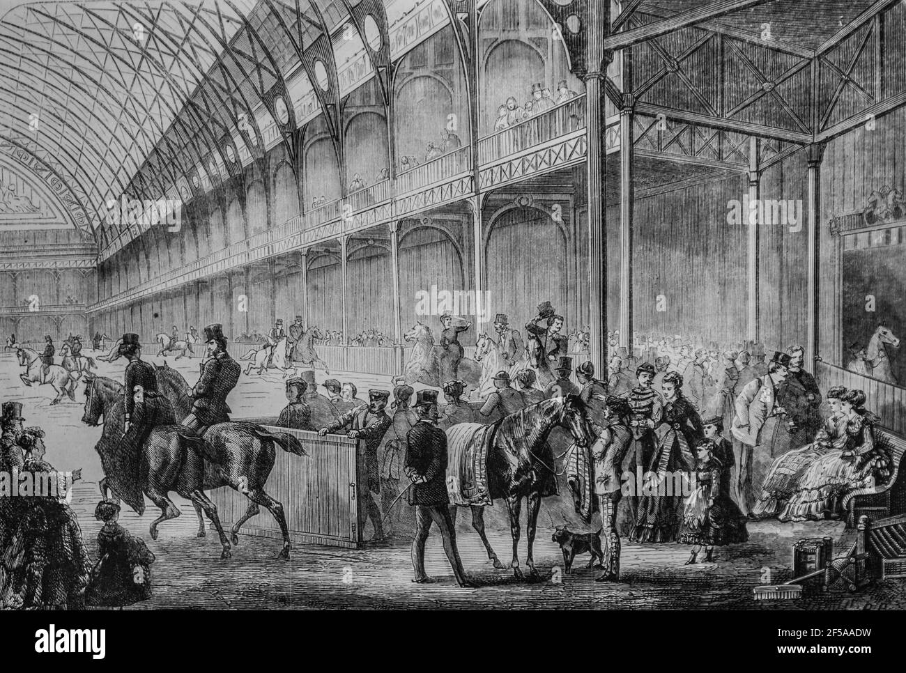 Lnouveau Manege U palais de l'Industrie aux champs elysees ,'univers Illustre,Autor michel Levy 1868 Stockfoto