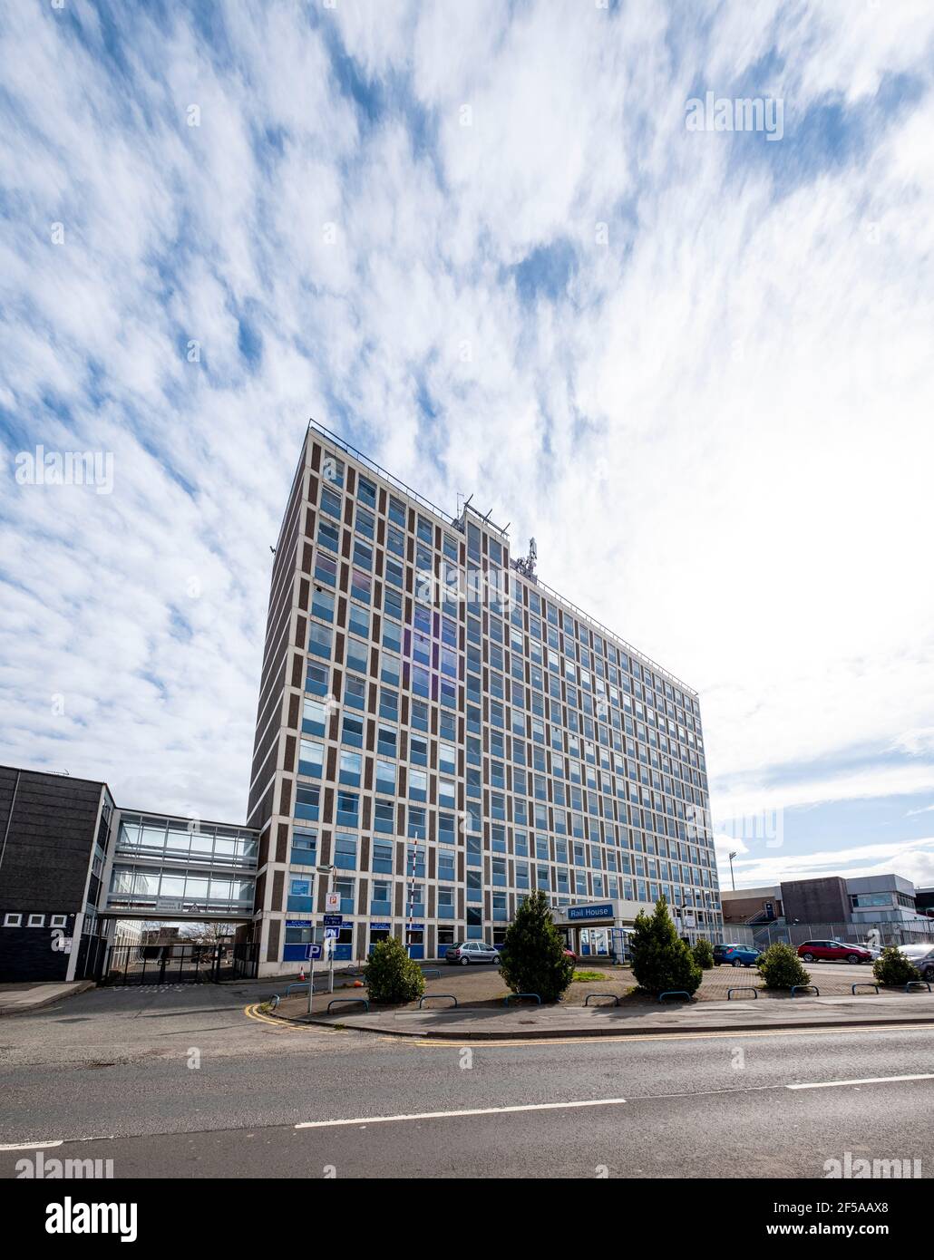 Rail House, British Rail Office in Crewe Cheshire UK Stockfoto