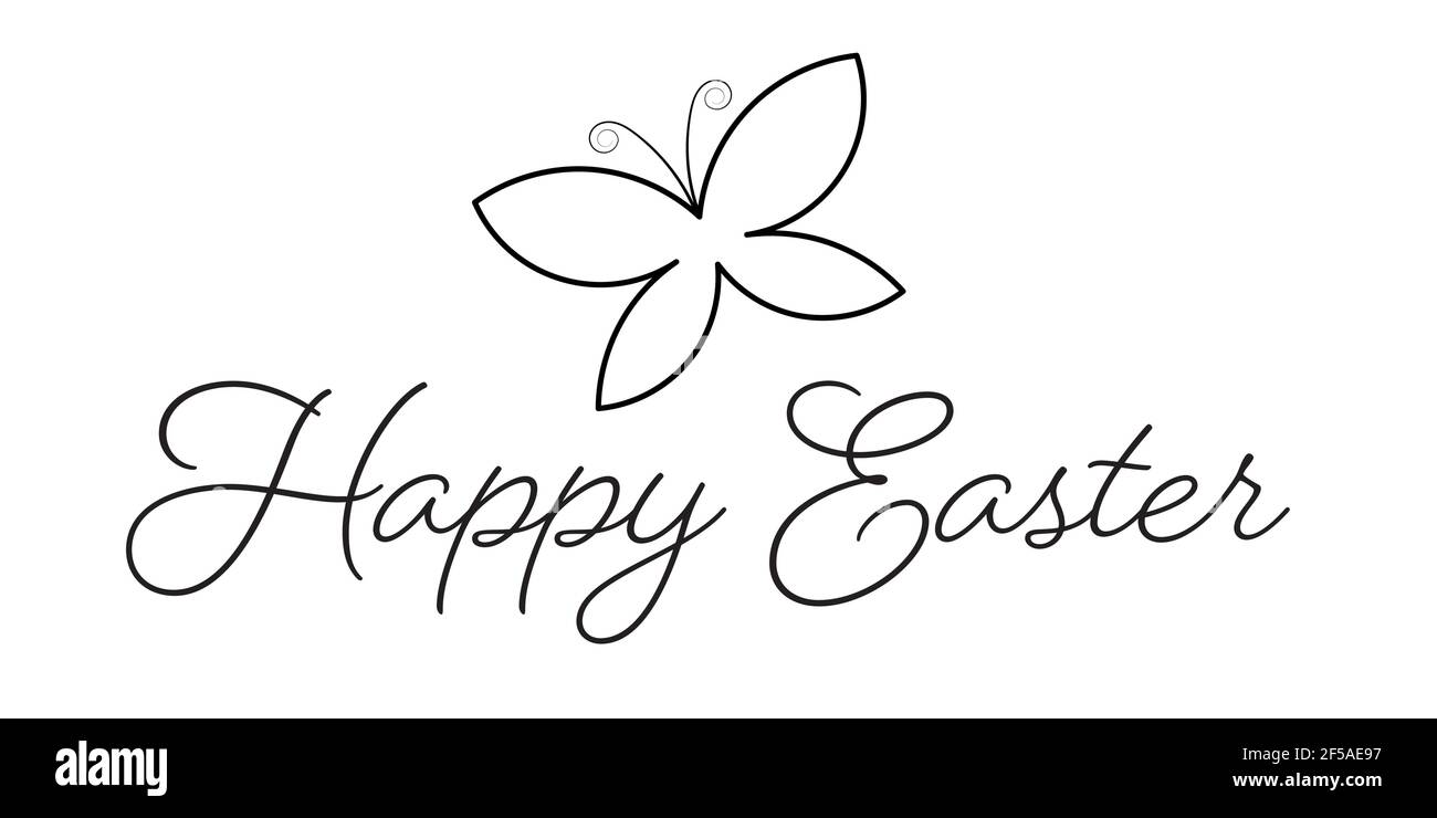 Frohe Ostern kalligraphische Zitat Design Stock Vektor