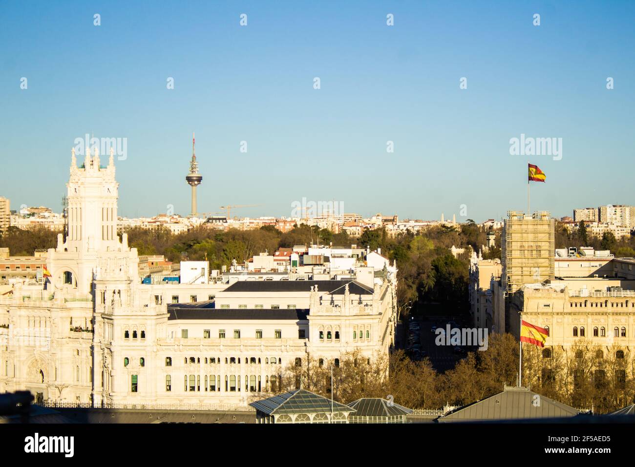 Spanien, Madrid, Stadtbild mit Alcala Straße. Horizontal Stockfoto