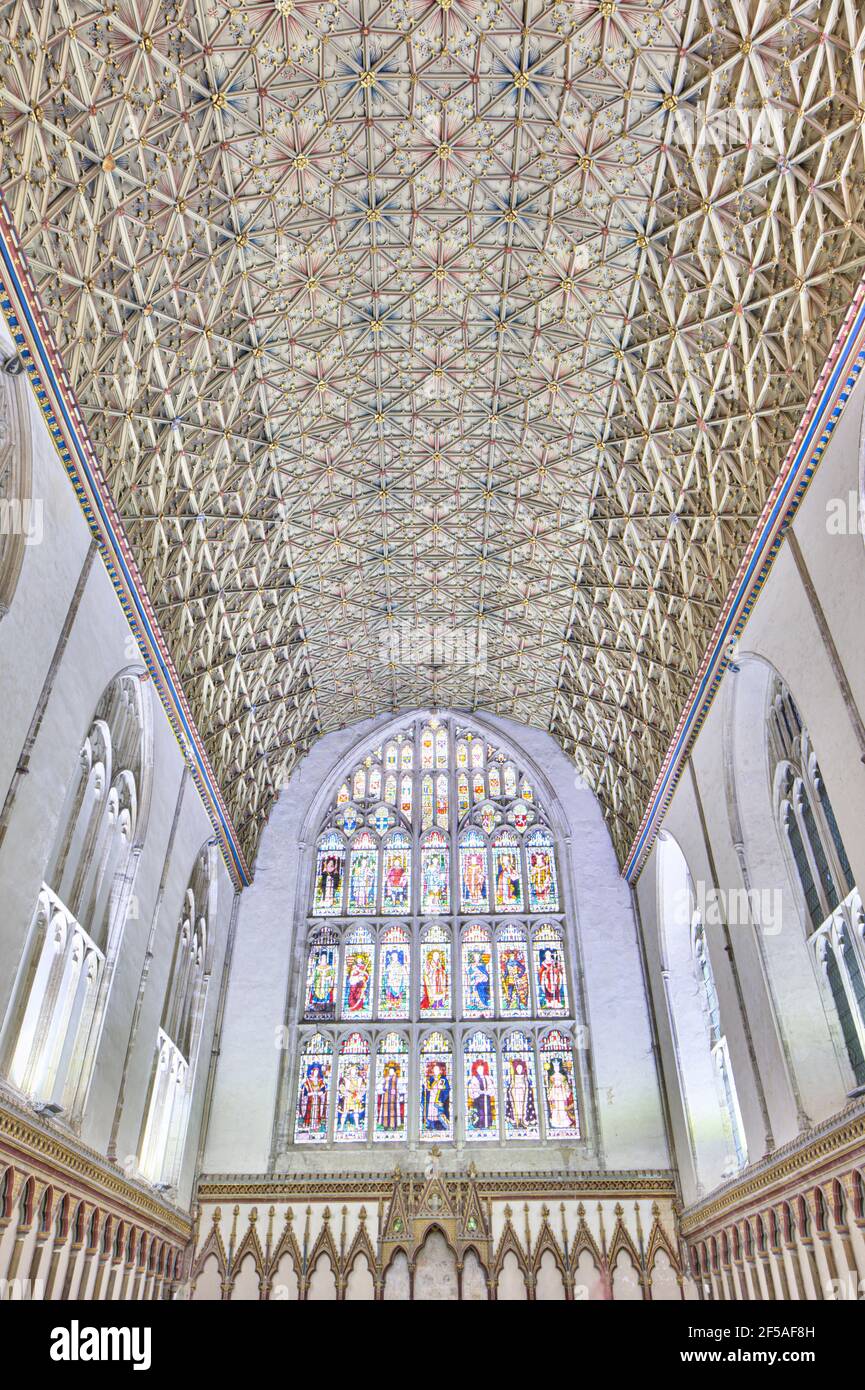 Das Kapitelhaus in der Kathedrale von Canterbury, Kent, Großbritannien Stockfoto