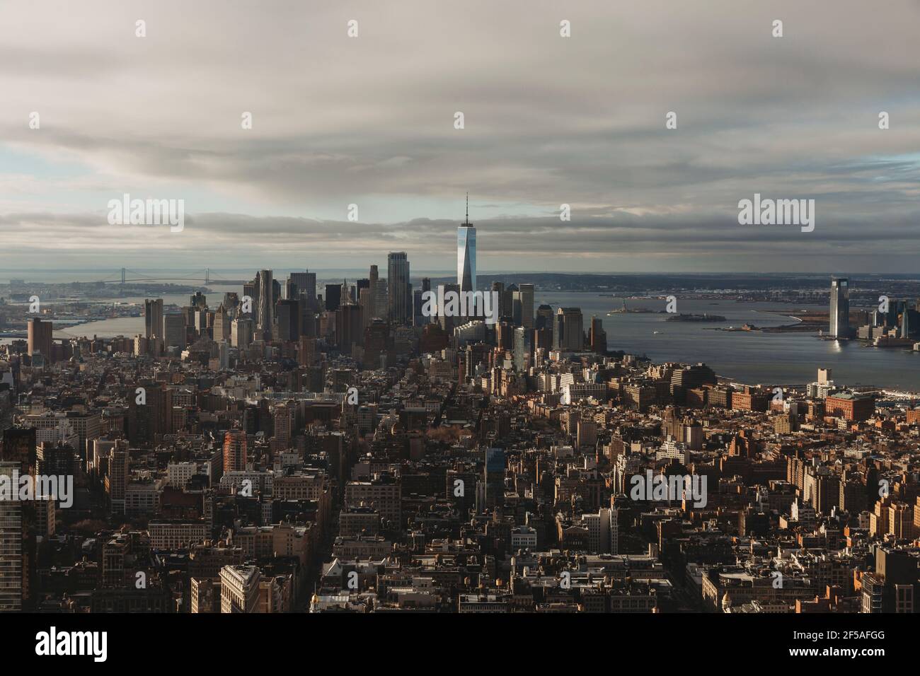 Blick auf das One World Trade Center, Manhattan vom Empire State Building Stockfoto Blick auf das One World Trade Center, Manhattan vom Empire State Building Stockfoto