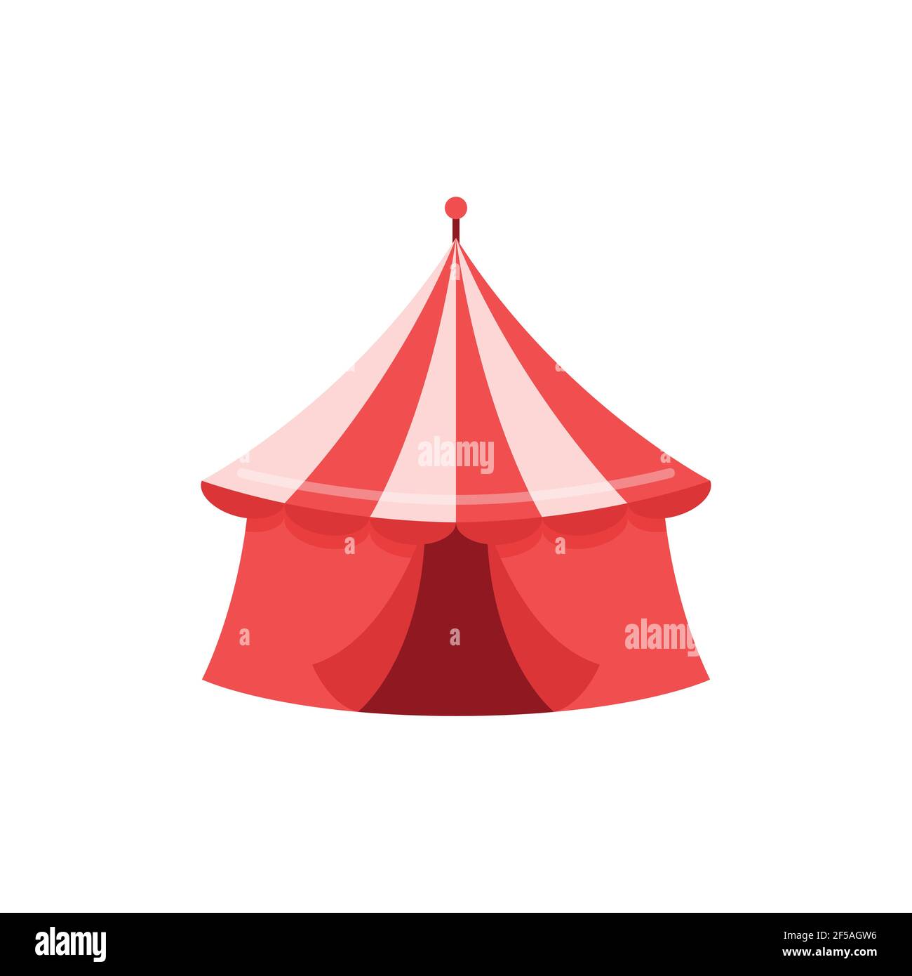 Zelt, Festival, Zirkus. Symbol, flache Illustration Vektorgrafik isoliert auf weißem Hintergrund. Stock Vektor