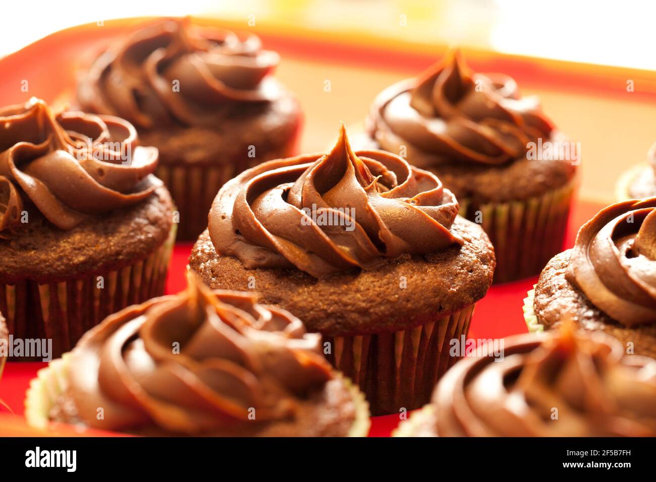 Hausgemachte Schokolade cupcakes Stockfoto