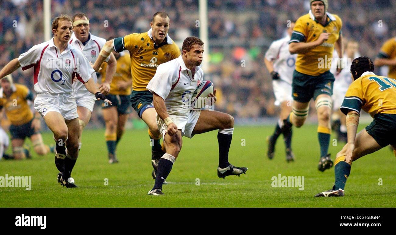 Rugby - England gegen Australien - November 2002 Stockfoto