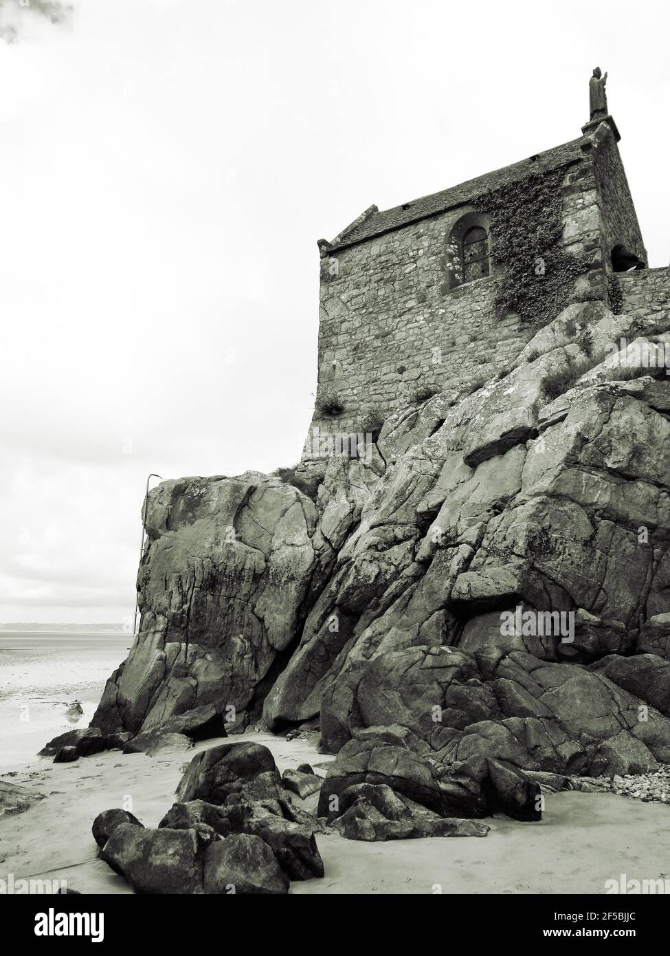 Wandern rund um den Mont Saint Michel Stockfoto