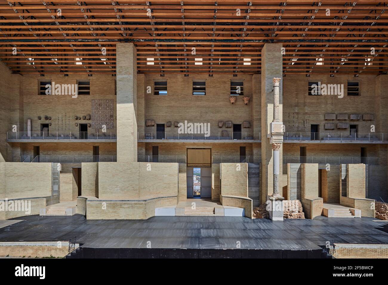 Blick auf das antike römische Theater in der Stadt Sagunto in der Provinz Valencia, Spanien, Europa Stockfoto