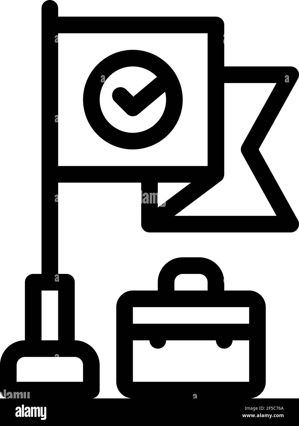 Qualitätsrichtlinie Linie Symbol Vektor Illustration Zeichen Stock Vektor