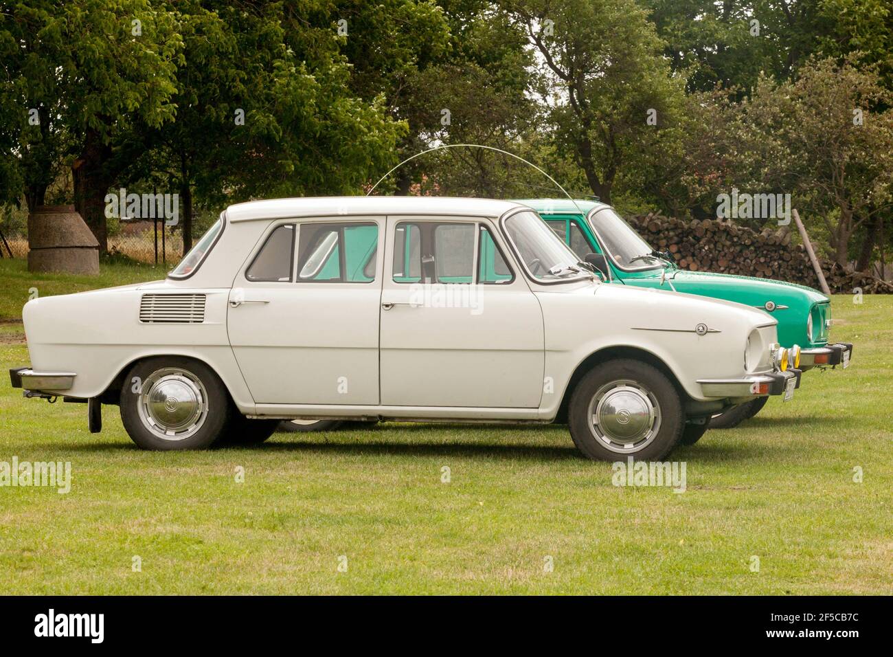 Skoda 100, Auto von 1980s Tschechoslowakei Produkt Stockfoto