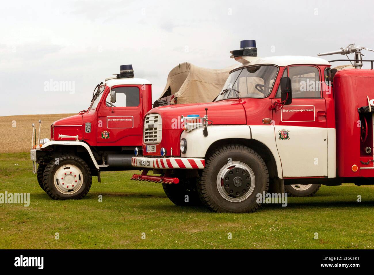 Praga V3S, Tatra T 148 Feuerwehr, Hasici Tschechien Stockfoto
