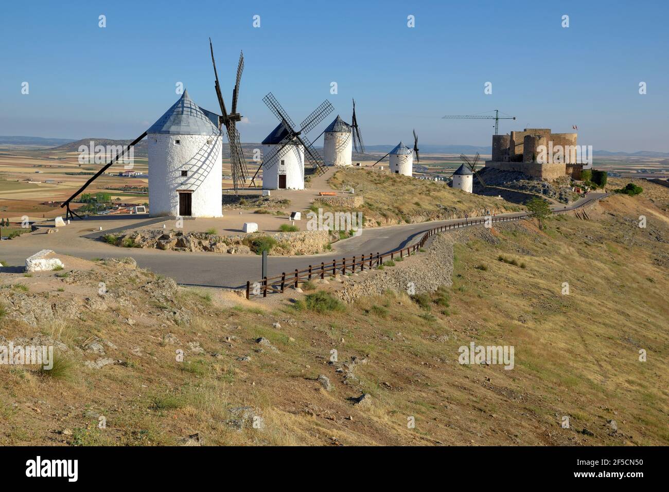 Geographie / Reisen, Spanien, Windmühle von Consuegra, Provinz Toledo, Kastilien-La Mancha, Additional-Rights-Clearance-Info-not-available Stockfoto
