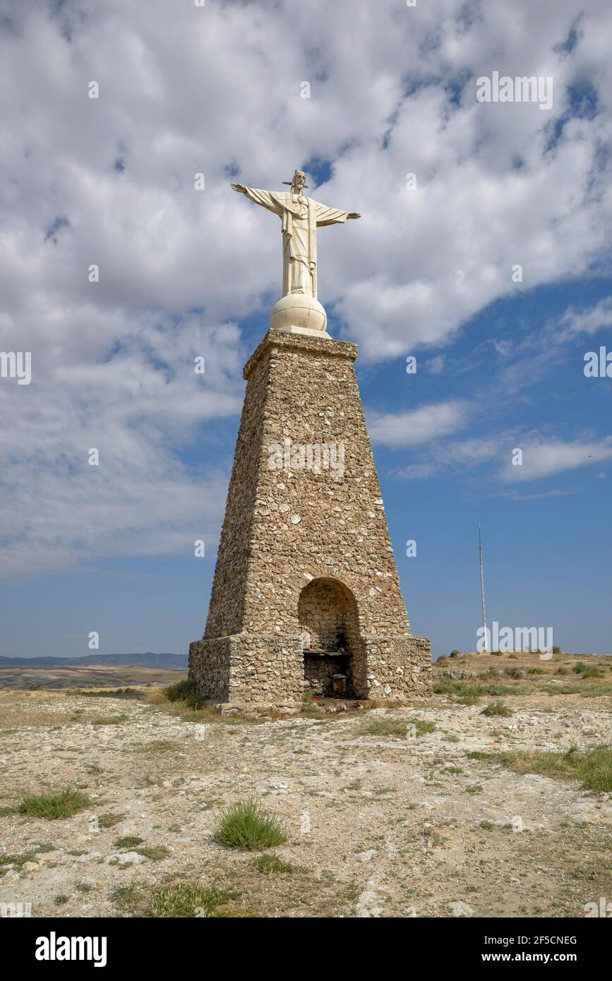 Geographie / Reisen, Spanien, Statue von Christus des Hutes, Provinz Cuenca, Kastilien-La Mancha, Additional-Rights-Clearance-Info-not-available Stockfoto