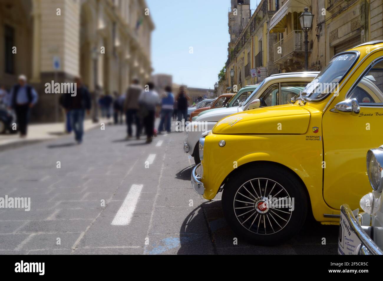 Oldtimer fiat 500 Stockfoto