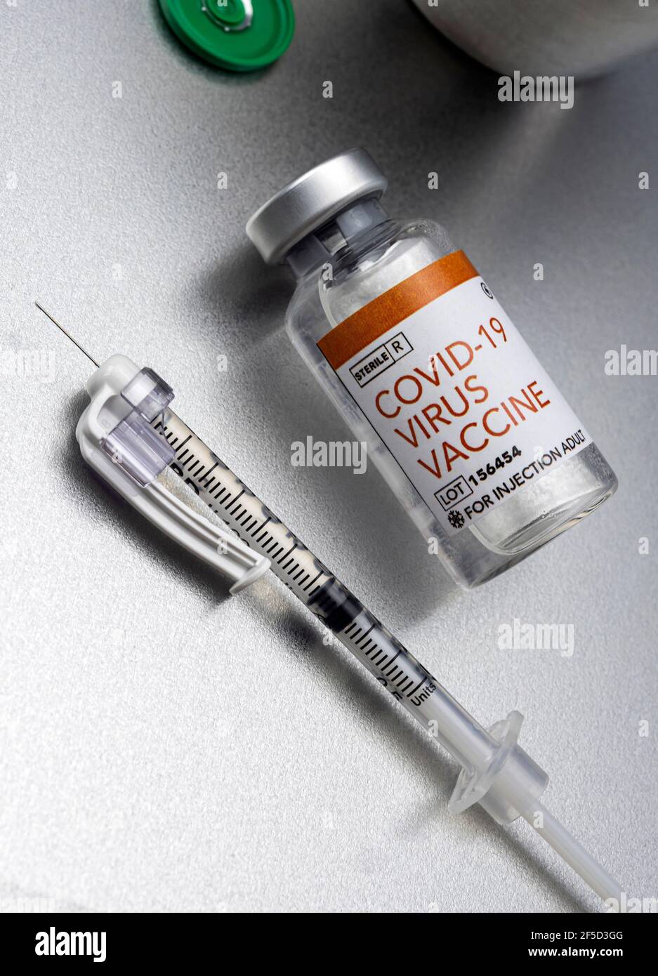 Coronavirus covid-19-Impfstoff in einem Krankenhaus, konzeptuelles Bild Stockfoto