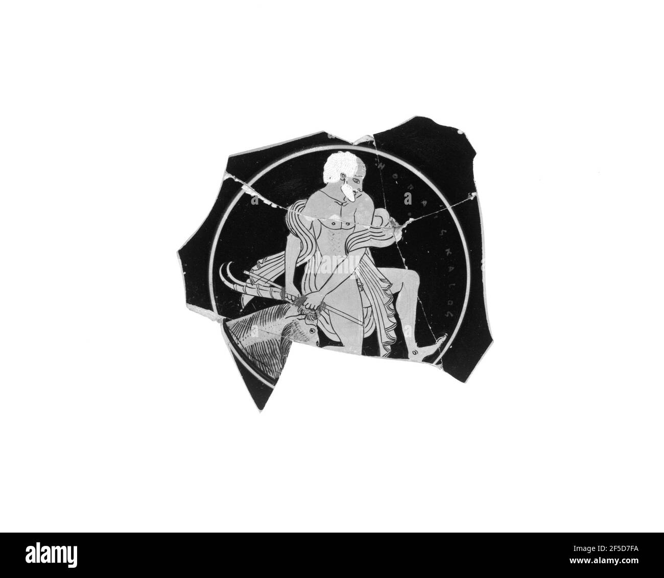 Dachgeschoss-Rotfigur Kylix. Apollodoros (griechisch (attisch), aktiv um 500 v. Chr.) Stockfoto