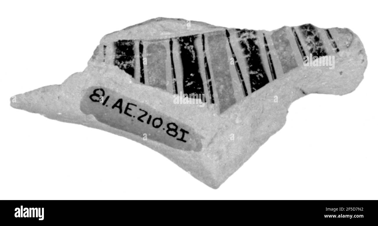 Dachboden-Hydria-Fragment Mit Schwarzer Figur. Unbekannt Stockfoto
