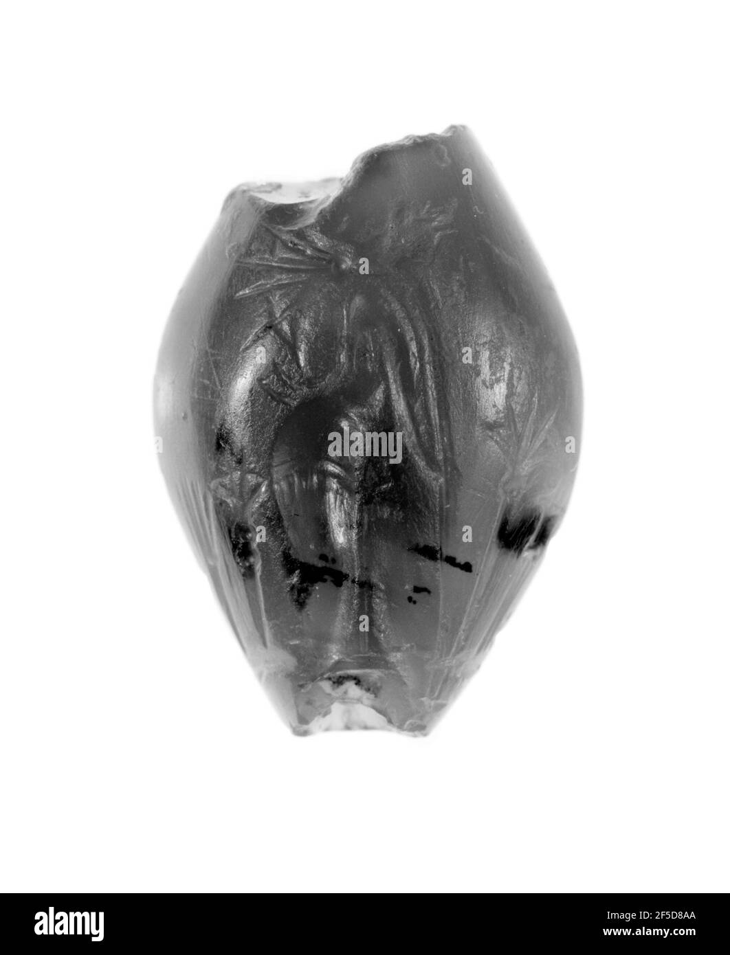 Mycenaean gerillte Amygdaloid Edelstein. Unbekannt Stockfoto