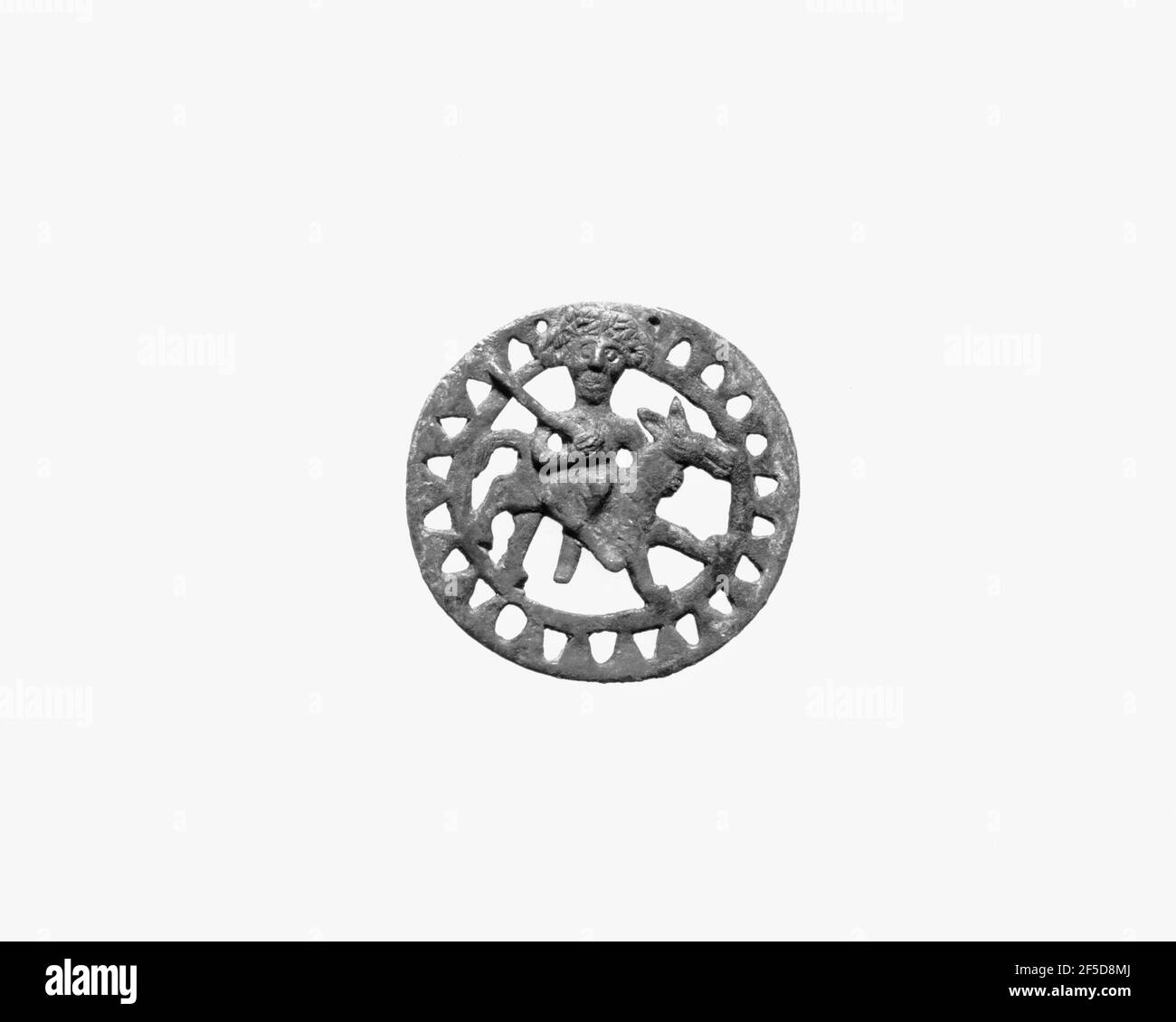 Medaillon mit Pferd und Reiter. Unbekannt Stockfoto