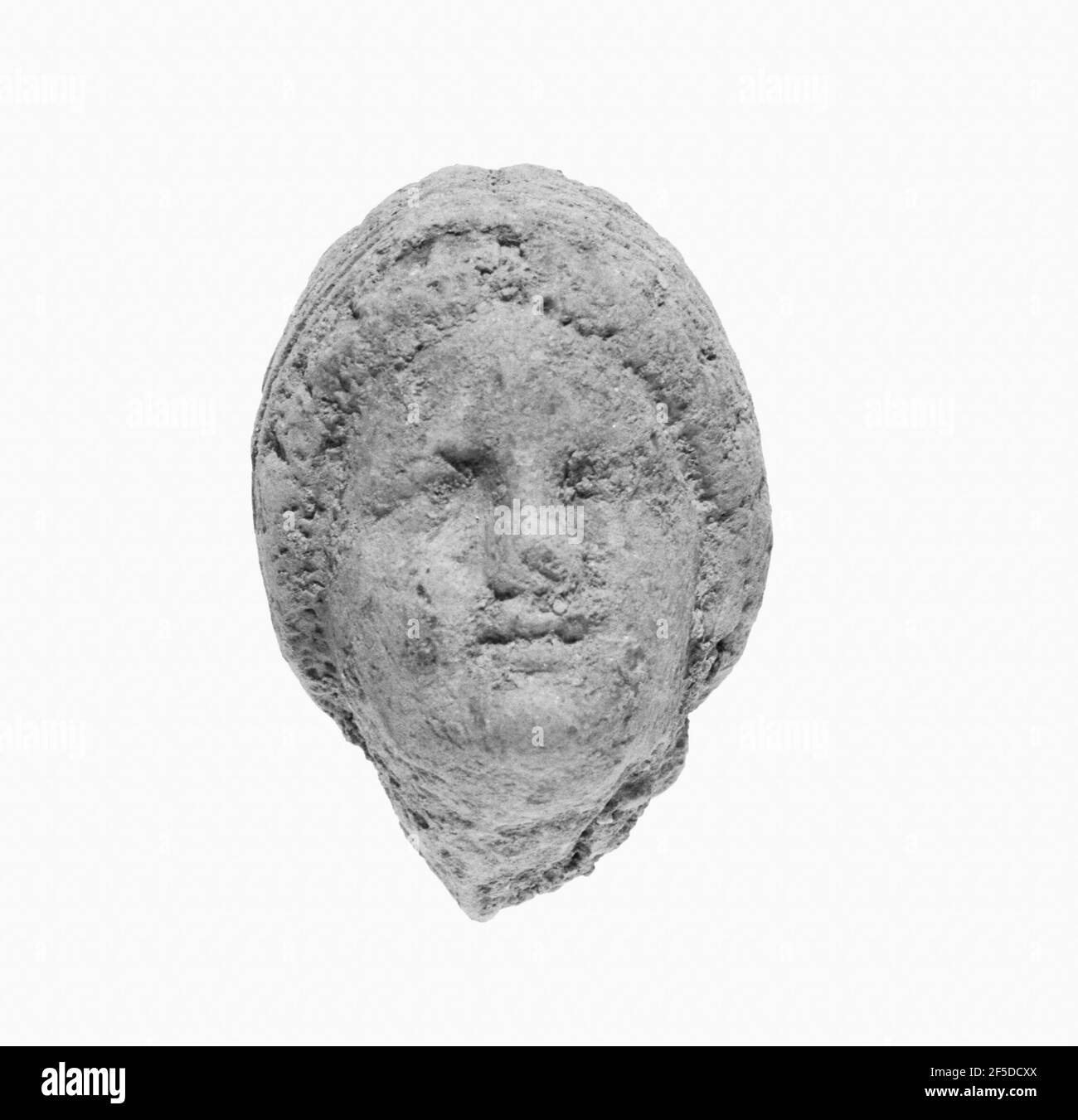 Kopf mit SACCOs(?). Unbekannt Stockfoto