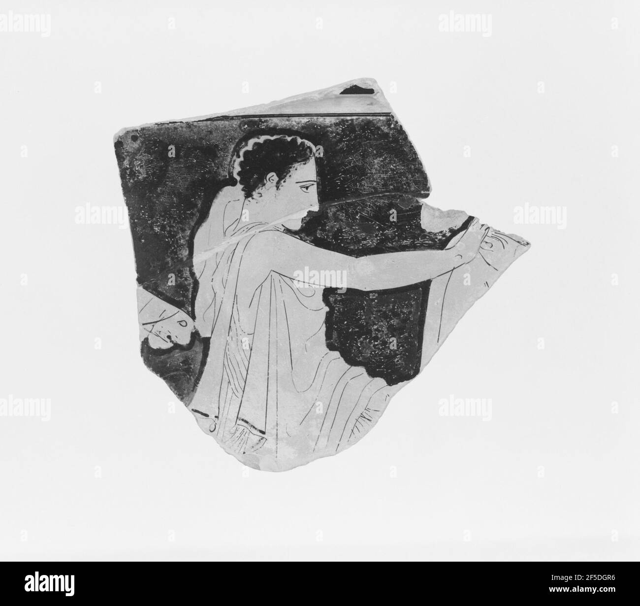 Dachgeschoss: Bell Krater Fragment Mit Roter Figur. Kreis von Polygnotos (griechisch (Dachboden), aktiv 450 - 430 v. Chr.) Stockfoto