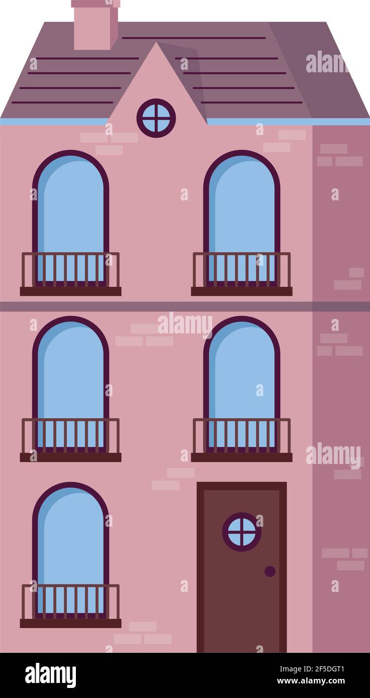 Gebäude Fassade Architektur Stock Vektor