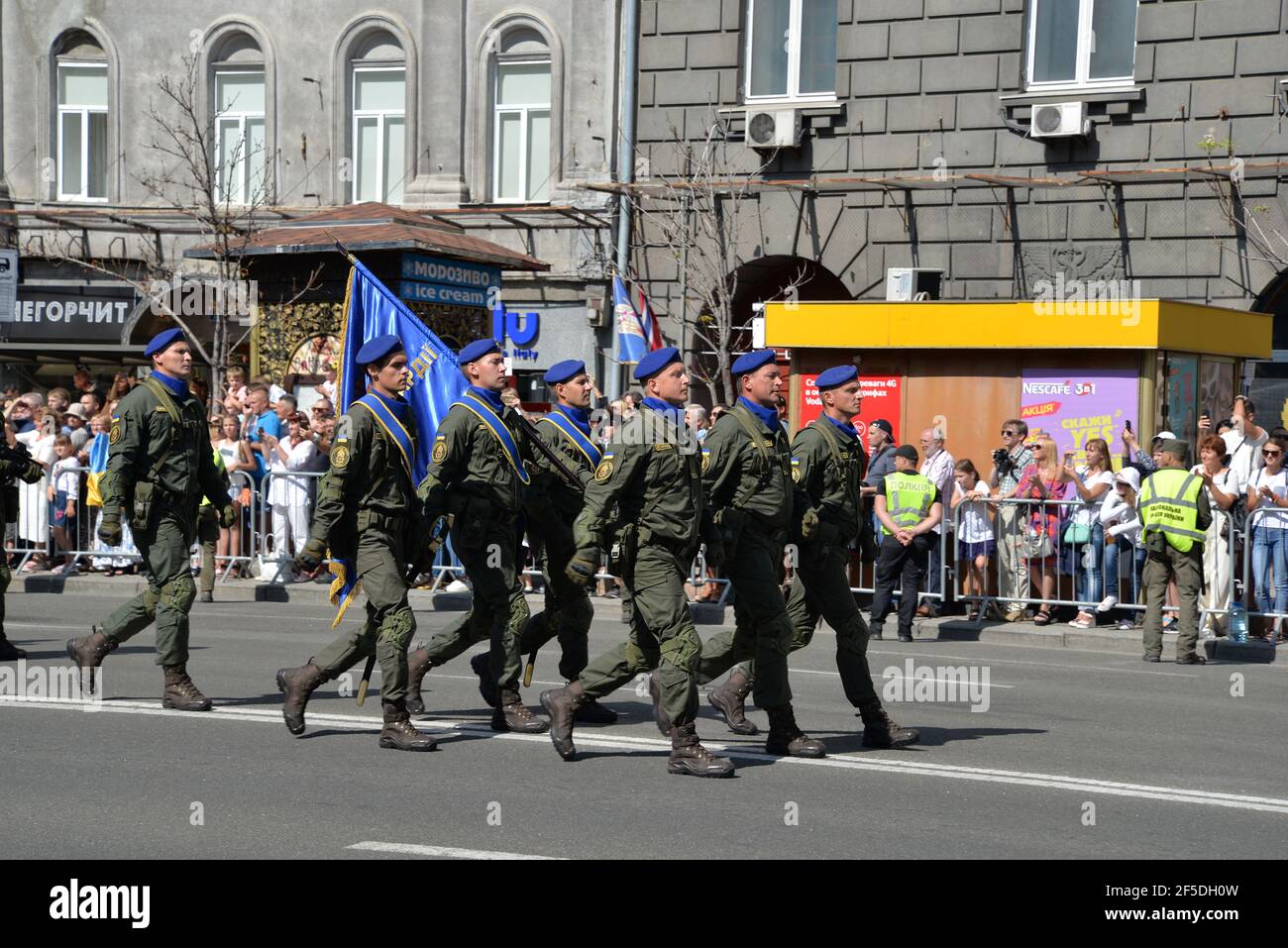 Kiew, Ukraine - 24 2018. August: Unabhängigkeitstag Parade auf der Chreschtschatyk Straße Stockfoto