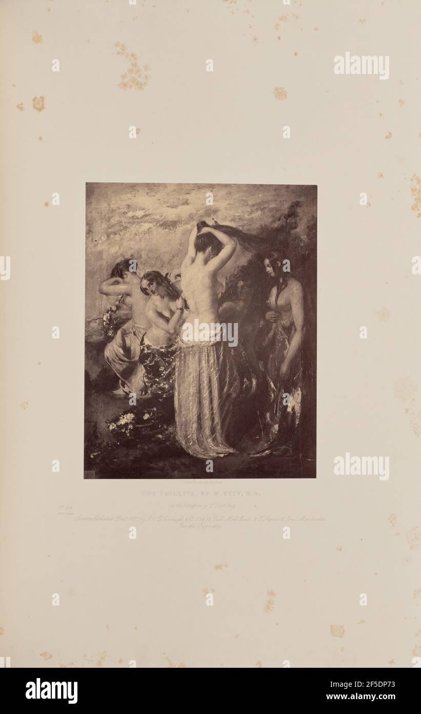 Die Toilette, von W. Etty, R.A.. Caldesi & Montecchi (Großbritannien, aktiv 1850s) Stockfoto