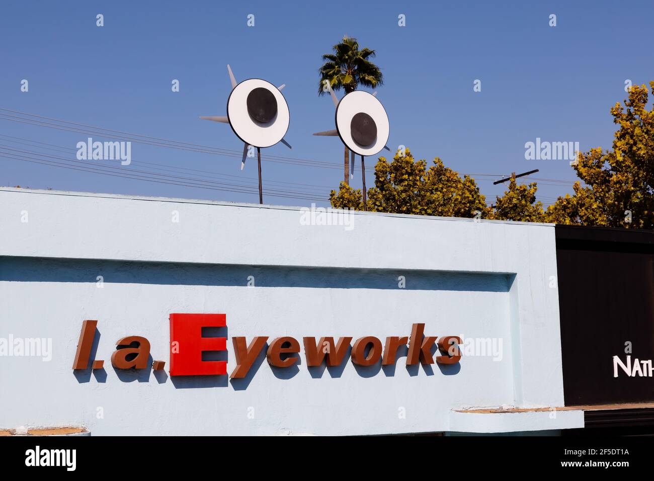 L.A.Eyeworks Store. 7407 Melrose Avenue, Los Angeles, California, Vereinigte Staaten von Amerika Stockfoto