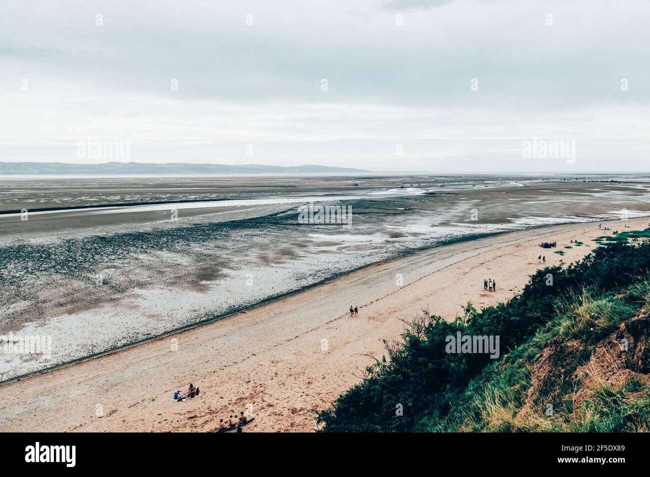 Thurstaston Strand bei Ebbe Stockfoto