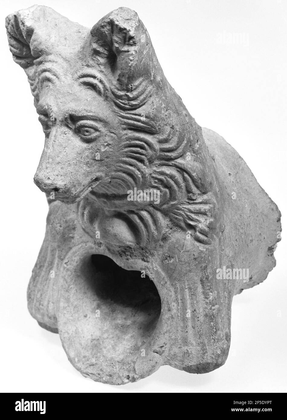 Wasserauslauf Fragment in Form eines Hundes. Unbekannt Stockfoto