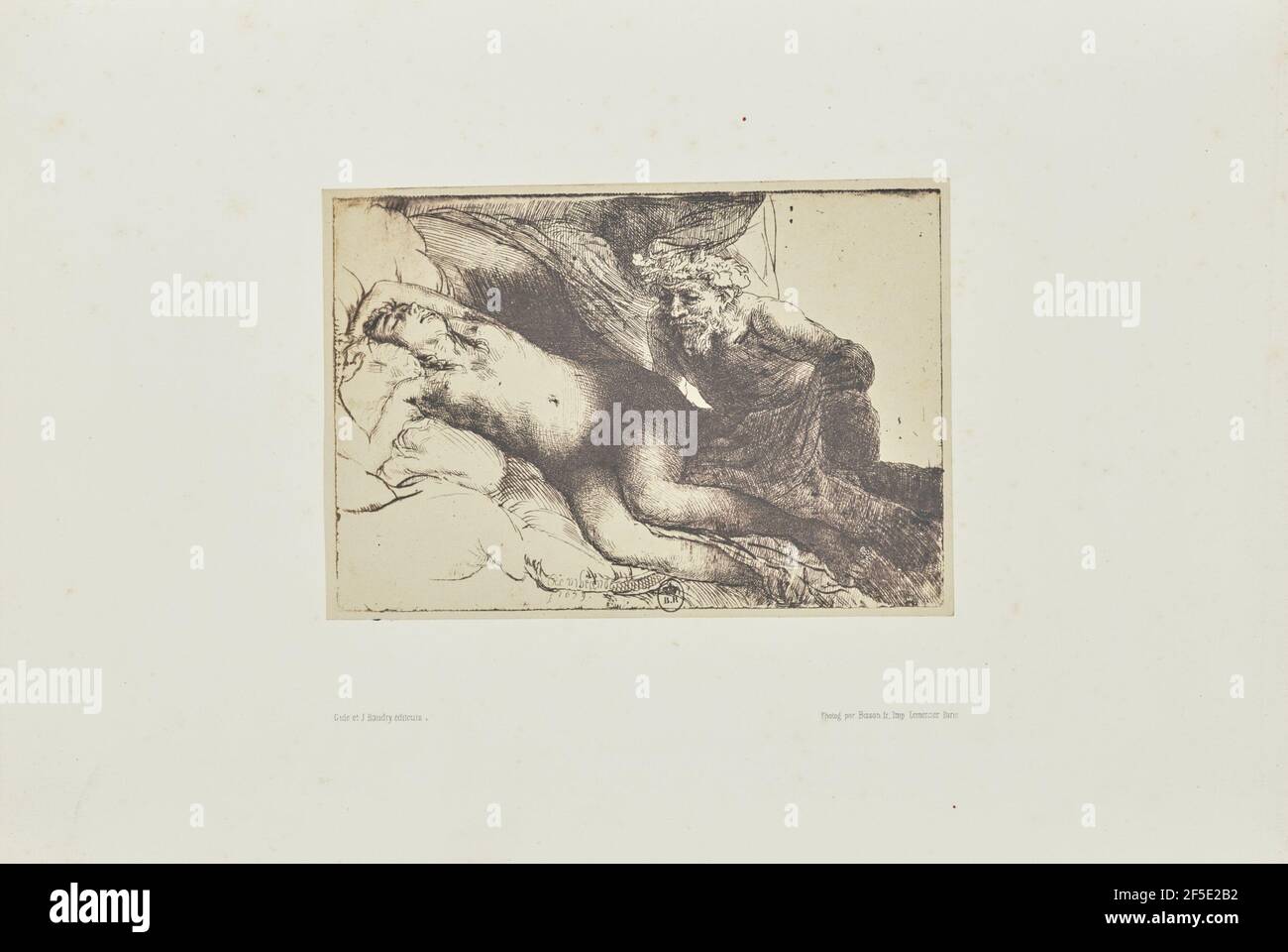 Jupiter und Antiope: Die größere Platte. Bisson Frères (Französisch, aktiv 1840 - 1864) Stockfoto