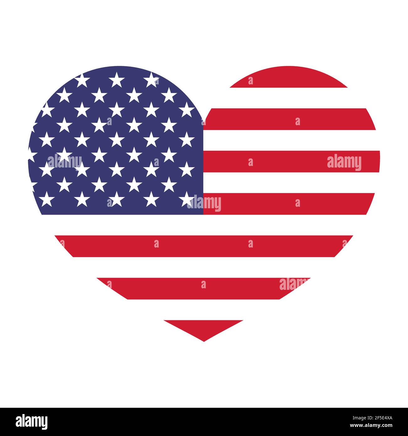 USA Flagge im Herzschlag - Unabhängigkeitstag USA mit Motivationstext. Gut für T-Shirts, Happy july 4th. Unabhängigkeitstag USA Urlaub. Liebe Das United Sta Stock Vektor