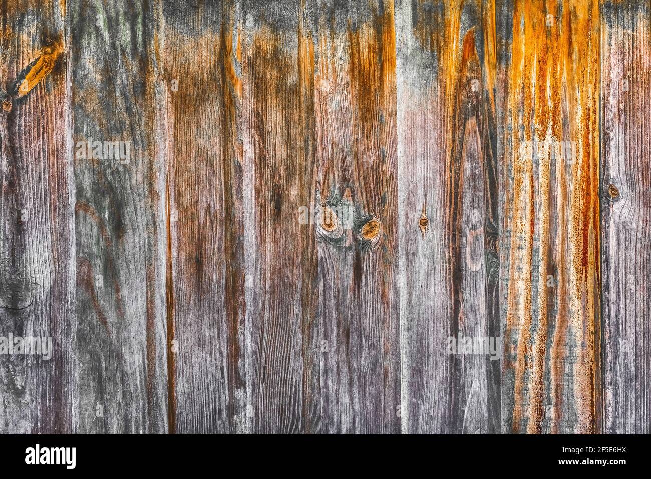 Alte farbige abstrakte Bretter Textur, Holz Zaun schmutzige Muster Hintergrund. Stockfoto