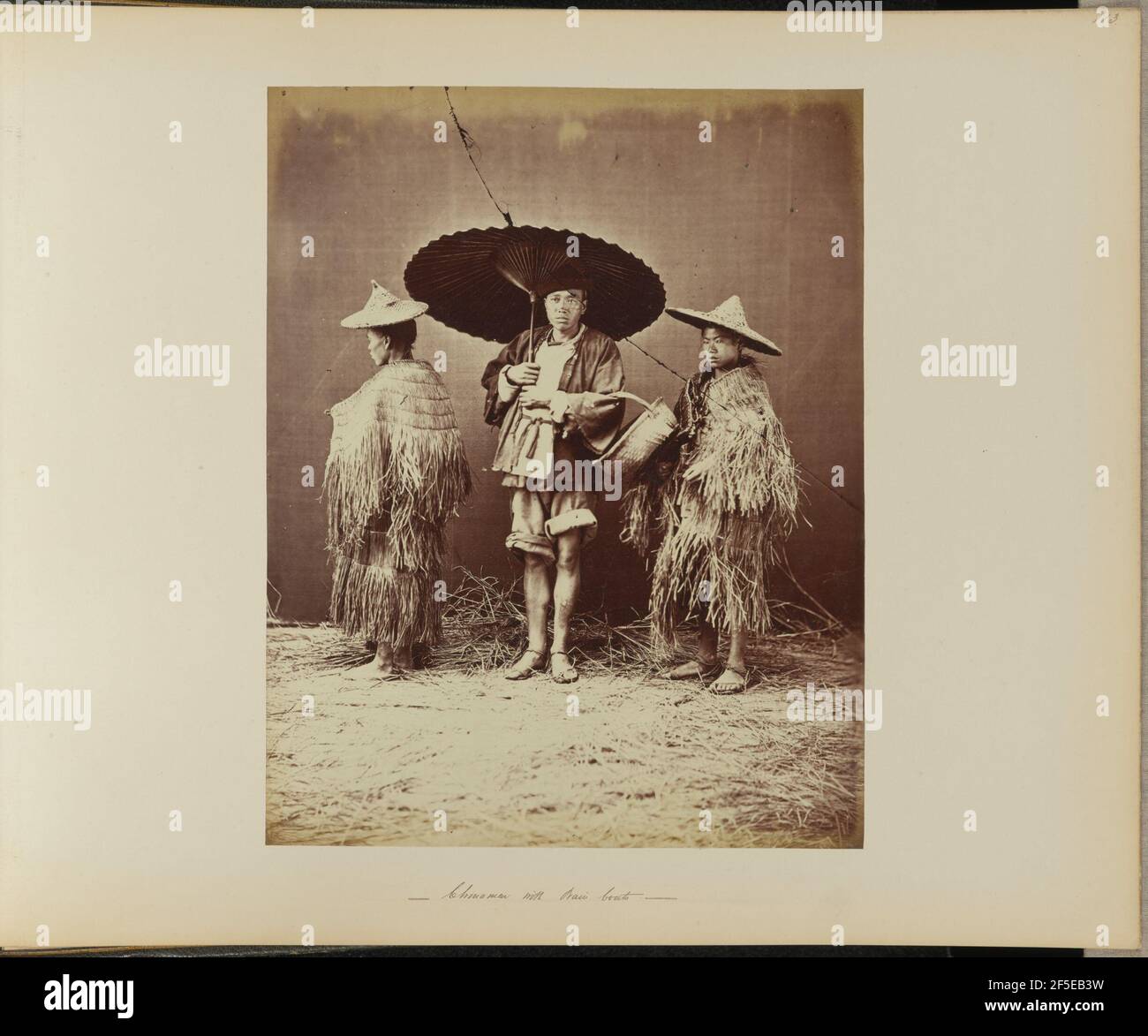 Chinamen mit Regenmäntel. William Saunders (Englisch, 1832 - 1892) Stockfoto