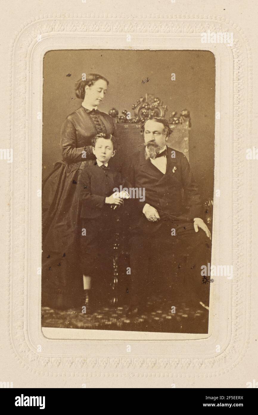 Napoleon III., Kaiserin Eugenie und Eugene Louis Jean Joseph Bonaparte. Sergei Luvovich Levitsky (Russisch, 1819 - 1898, aktiv Paris, Frankreich) Stockfoto
