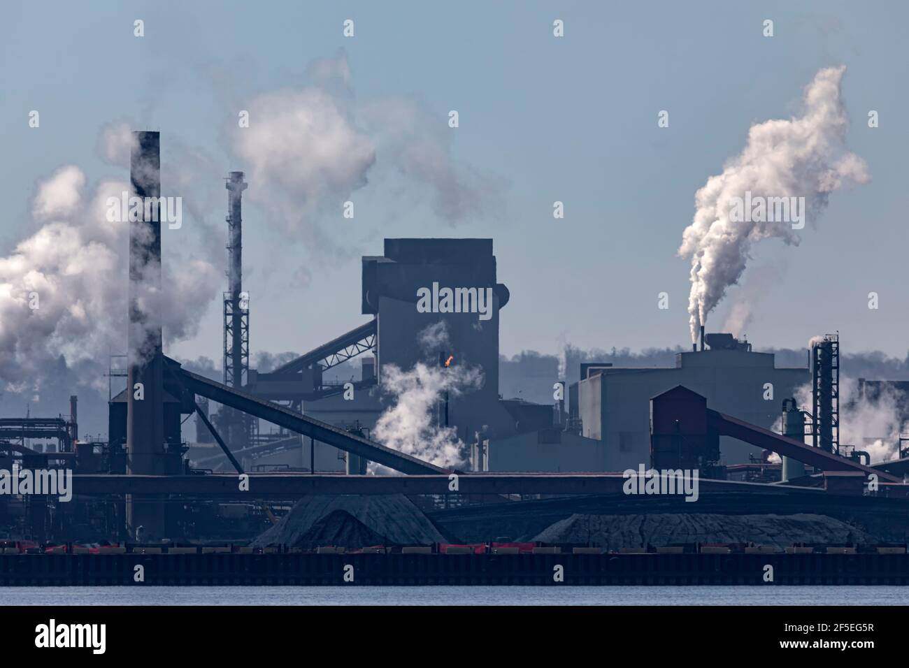 Hamilton Ontario Kanada Stahlwerk. Stockfoto