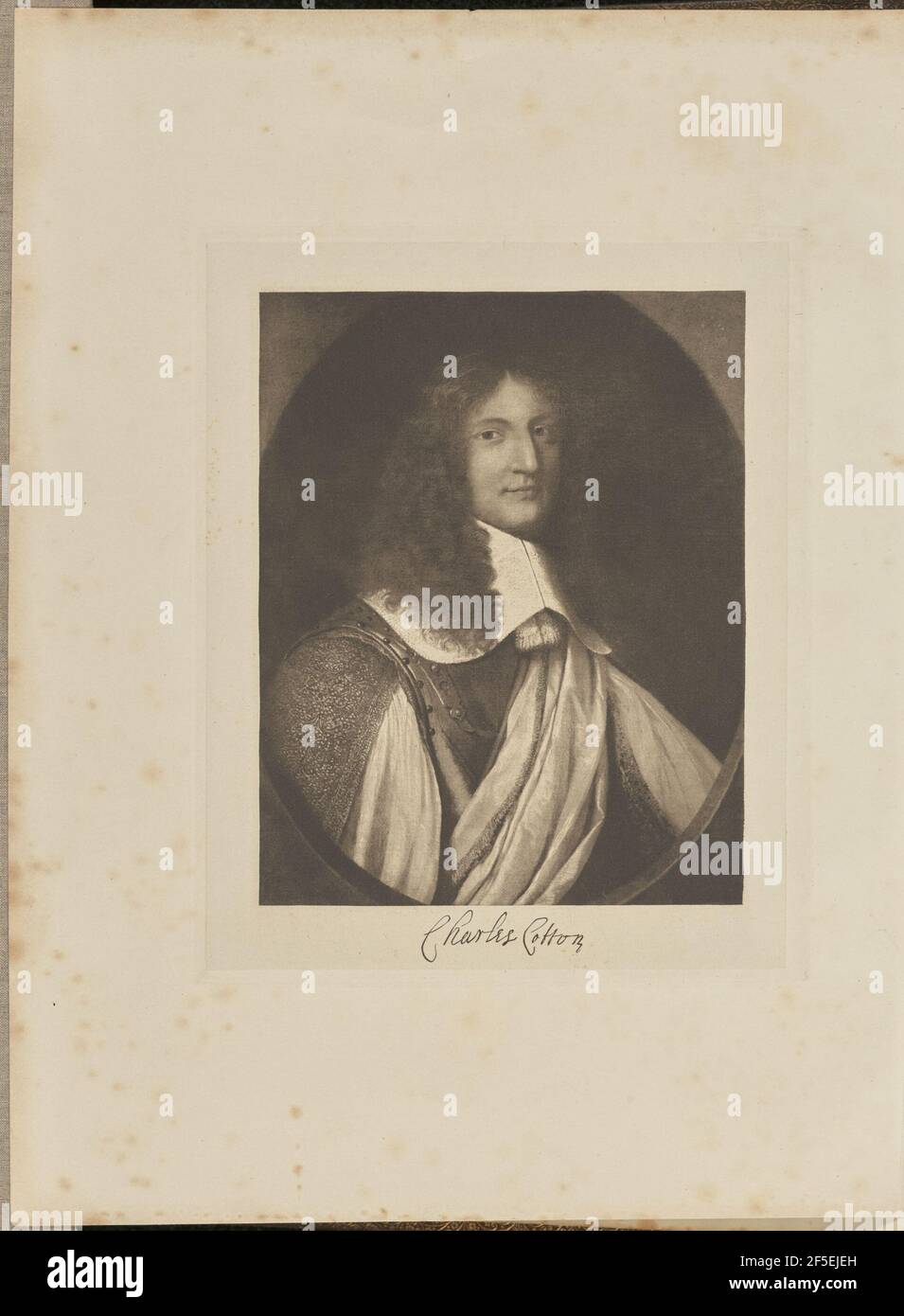 Porträt von Charles Cotton. Typo-Etching Company (Großbritannien, aktiv 1880s - 1890s) Stockfoto