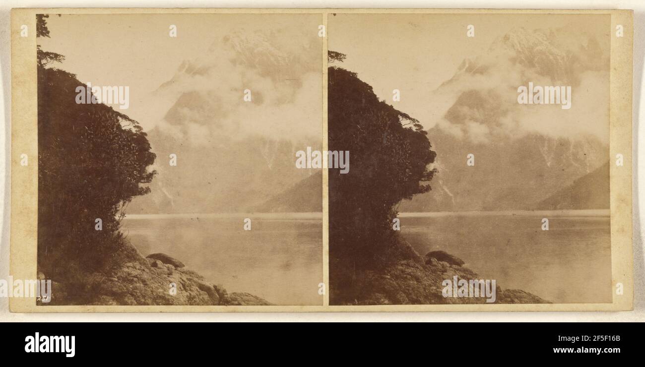 Milford Sound... Burton Brothers (Neuseeländer, gegründet 1866, aufgelöst 1914) Stockfoto
